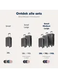 Kofferset – 3 Delig – 38L – Donkergrijs