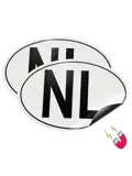 NL sticker  magneet landcode 2X