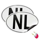 NL sticker  magneet landcode 2X