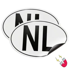 NL sticker  magneet landcode 2X