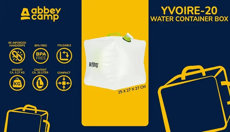 Abbey Camp Watercontainer met Grepen 20 Liter