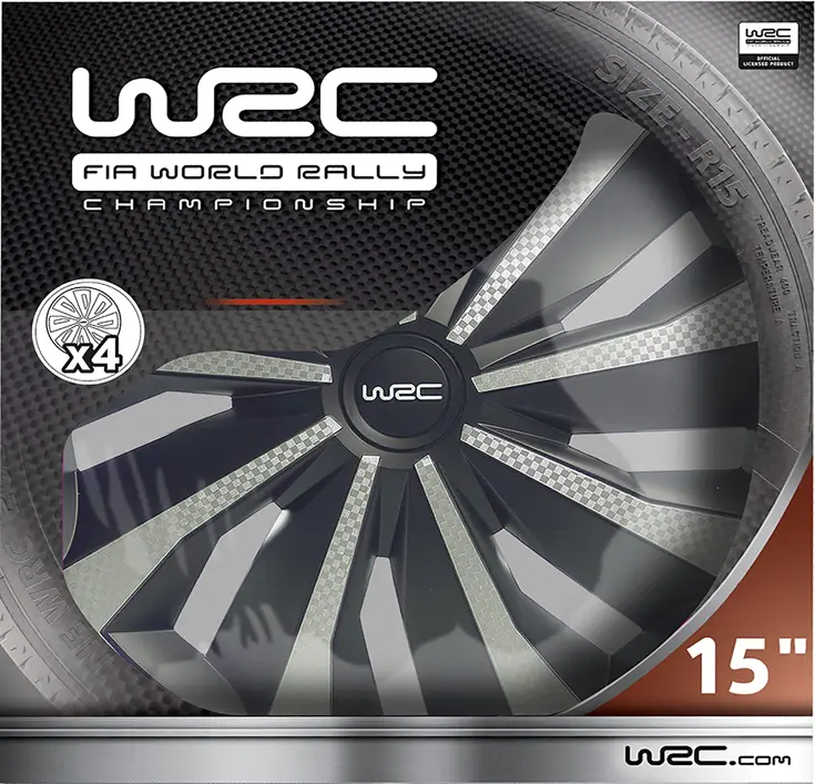 Wieldoppen - 15 inch - carbon look - 4 stuks