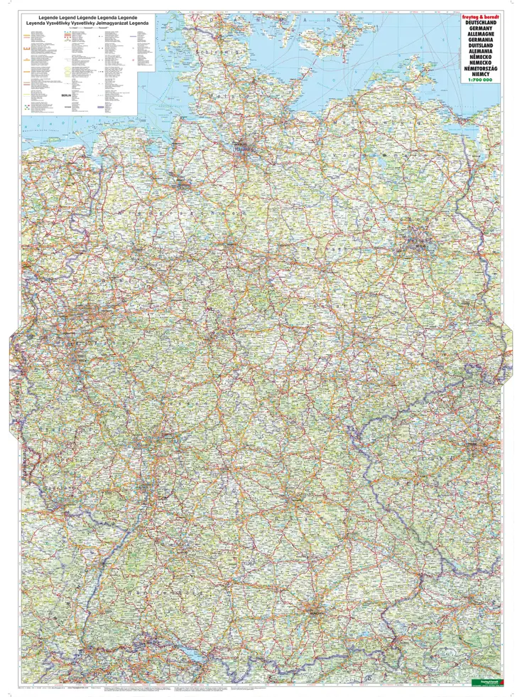 Wegenkaart Duitsland 1:700.000