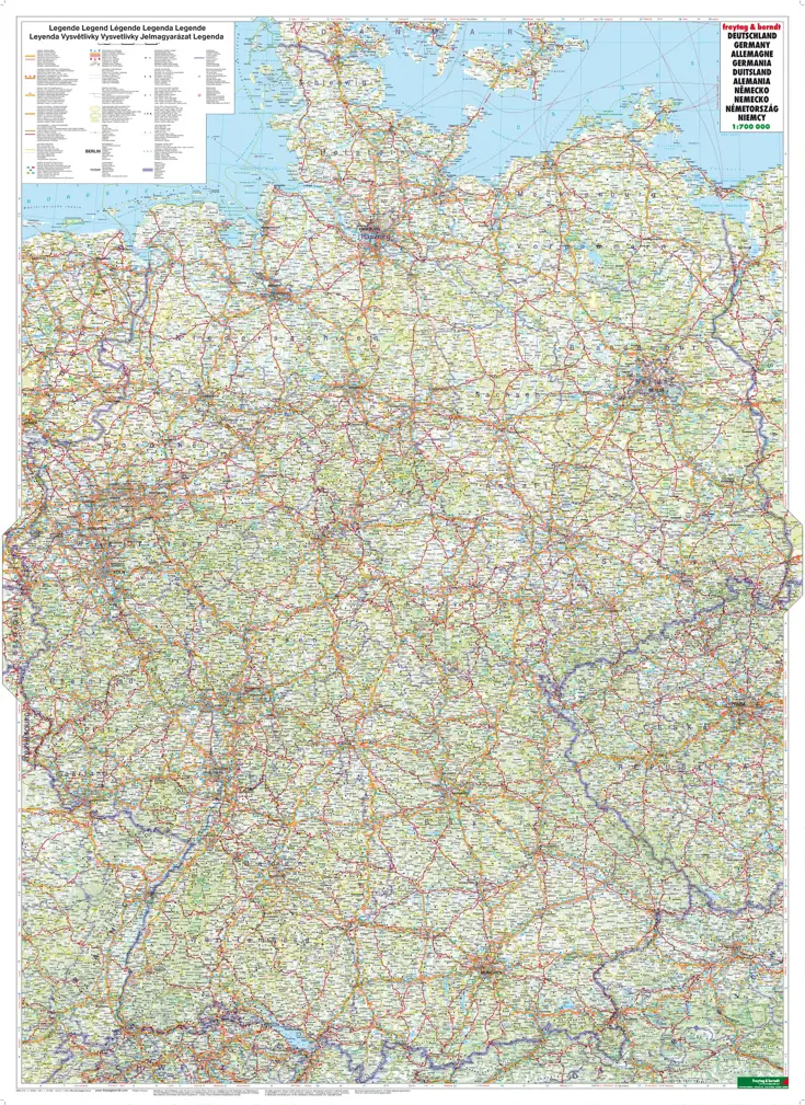 Wegenkaart Duitsland 1:700.000