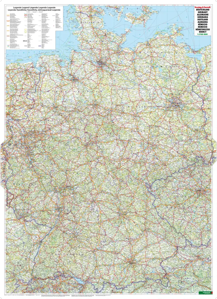 Wegenkaart Duitsland 1:700.000