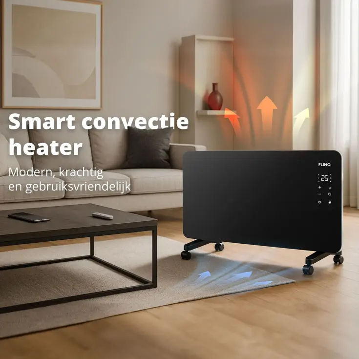 Slimme Paneelverwarmer -2000W - Zwart