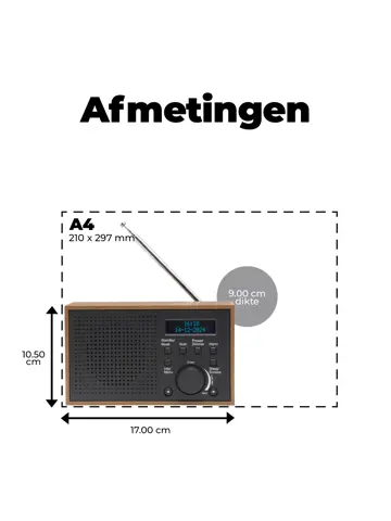 DAB46DG DAB+/FM Radio Wekkerfunctie