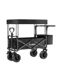 Bolderkar Deluxe met dak - 100L - 130KG - Zwart
