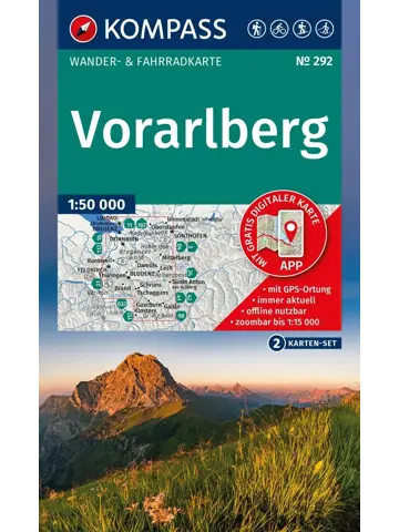 Wandelkaart WK292 Vorarlberg