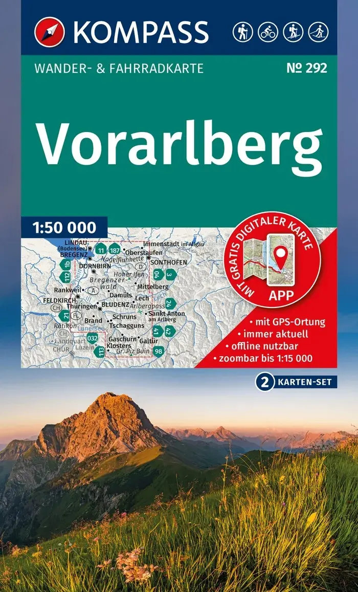 Wandelkaart WK292 Vorarlberg