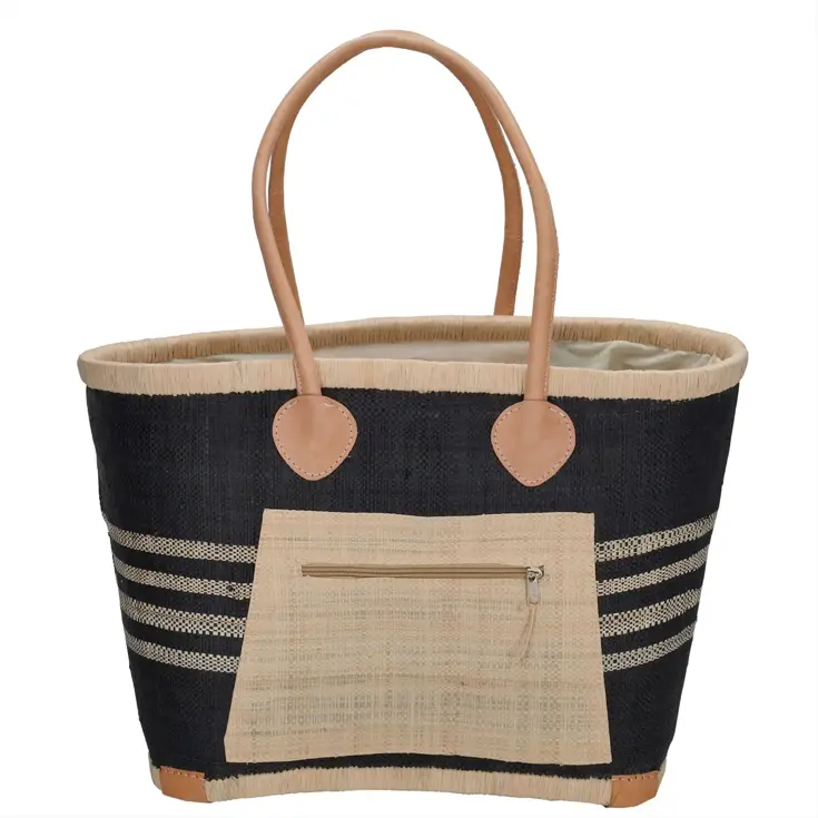 Raffia - Rieten Mand L - Strandtas
