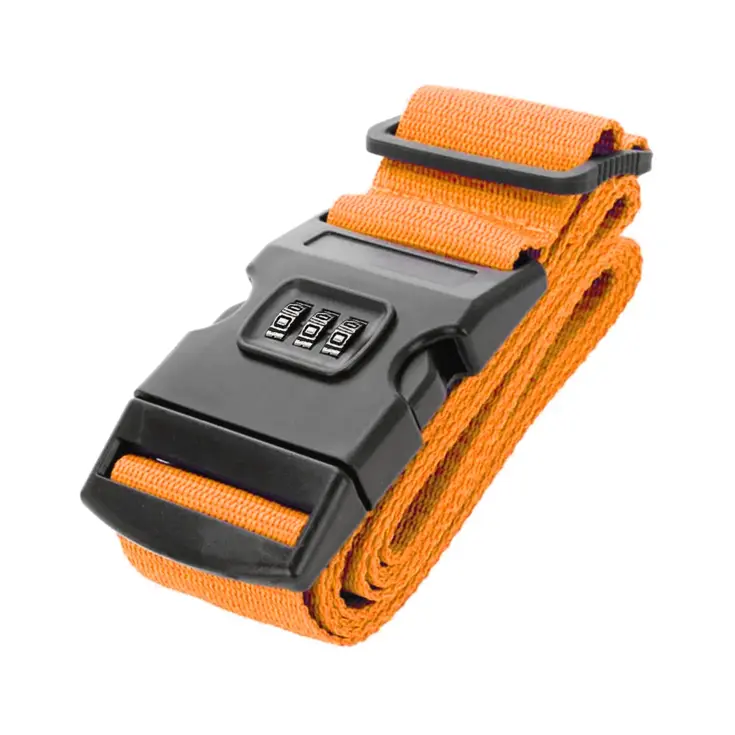 Kofferriem met cijferslot 180 cm – Oranje