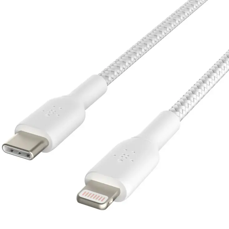 Belkin Lightning naar USB-C kabel Gevlochten