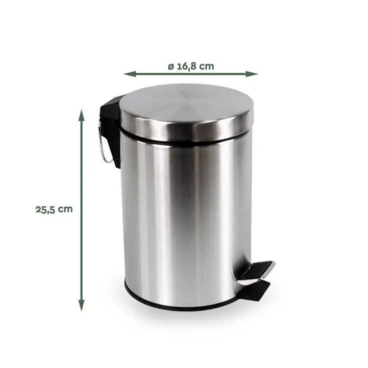 Pedaalemmer 3L – RVS Afvalbak