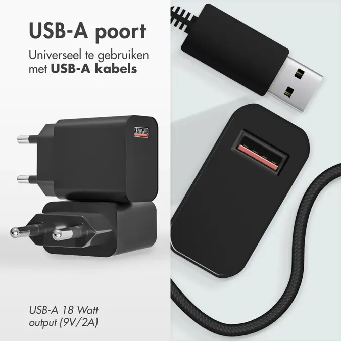 imoshion 18W Oplader USB-A - Zwart