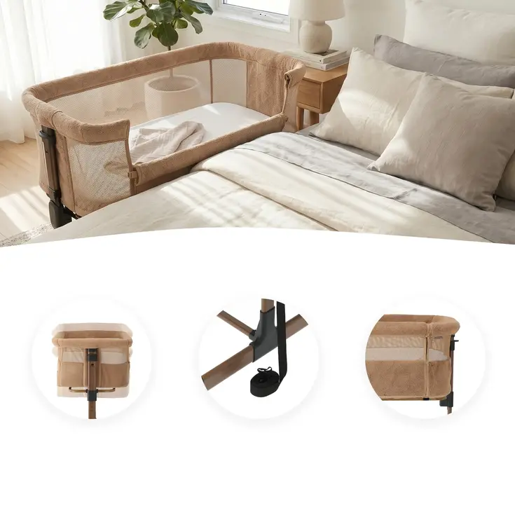 Snoozy Teddy Co Sleeper - Verstelbaar frame