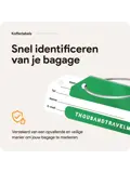 Aluminium kofferlabels – 4 stuks – Groen