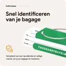 Aluminium kofferlabels – 4 stuks – Groen