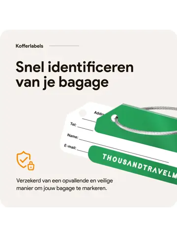 Aluminium kofferlabels – 4 stuks – Groen