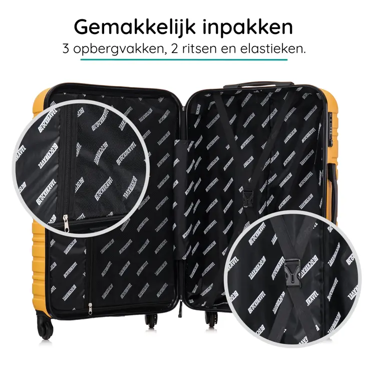 Reiskoffer M ABS 74L met TSA-slot en 360° wielen