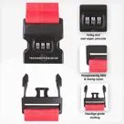 Kofferriem met cijferslot 180 cm – Rood