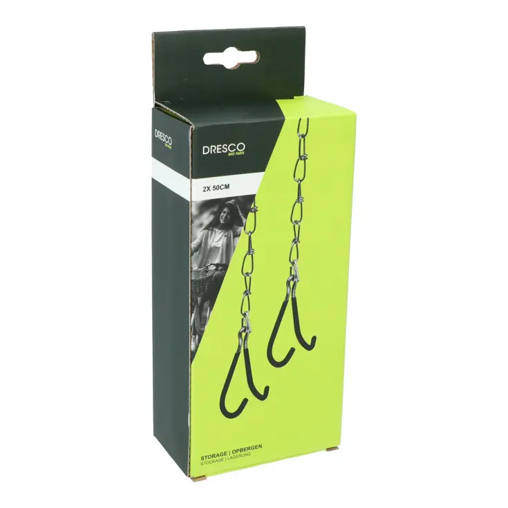 Fiets ophanghaken met ketting voor opslag
