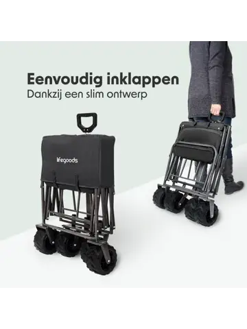 LifeGoods Bolderkar - 80KG - 94L