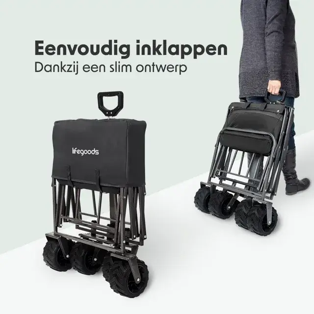 Bolderkar – 80KG – 94L – Zwart