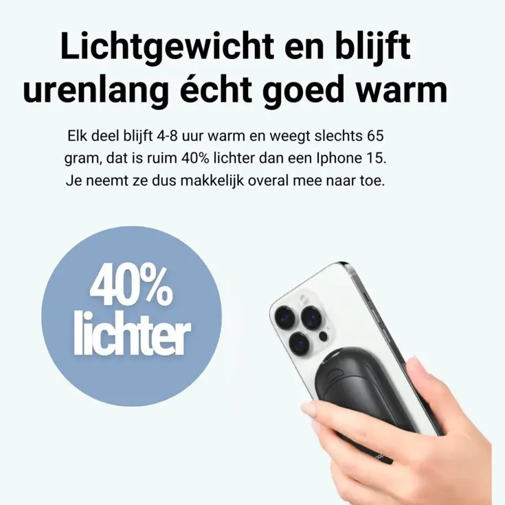 Herbruikbare Magnetische Handwarmers Oplaadbaar