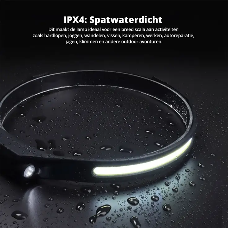 Hoofdlamp met vijf lichtmodi - sensor