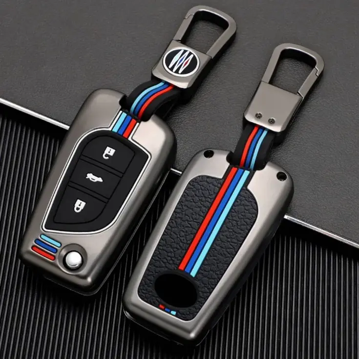Metalen Sleutelhoesje voor Toyota grijs C3