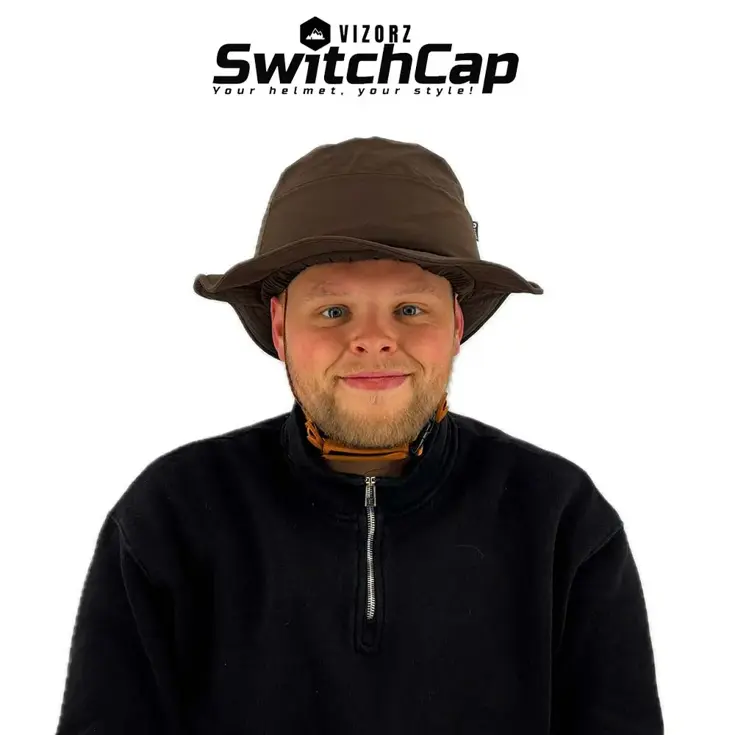 Vizorz SwitchCap fietshelm - Brown sunny classic