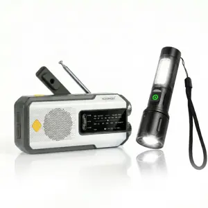 Noodradio 2.000mAh Wit + Zaklamp