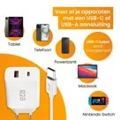 R2B USB-C Kabel 1m met USB-A & USB-C Adapter