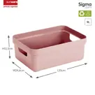 Sigma home - Opbergbox - 9L roze - 6-delig