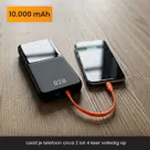 R2B Powerbank 10000 mAh met Ingebouwde Kabels