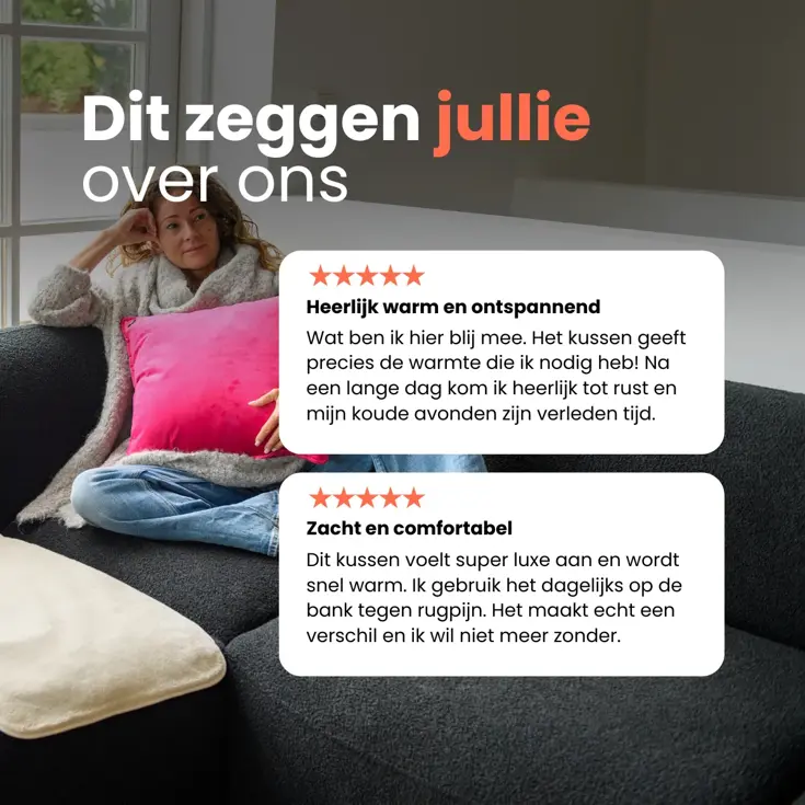 Qnuss Warmtekussen Fluweel 45x45