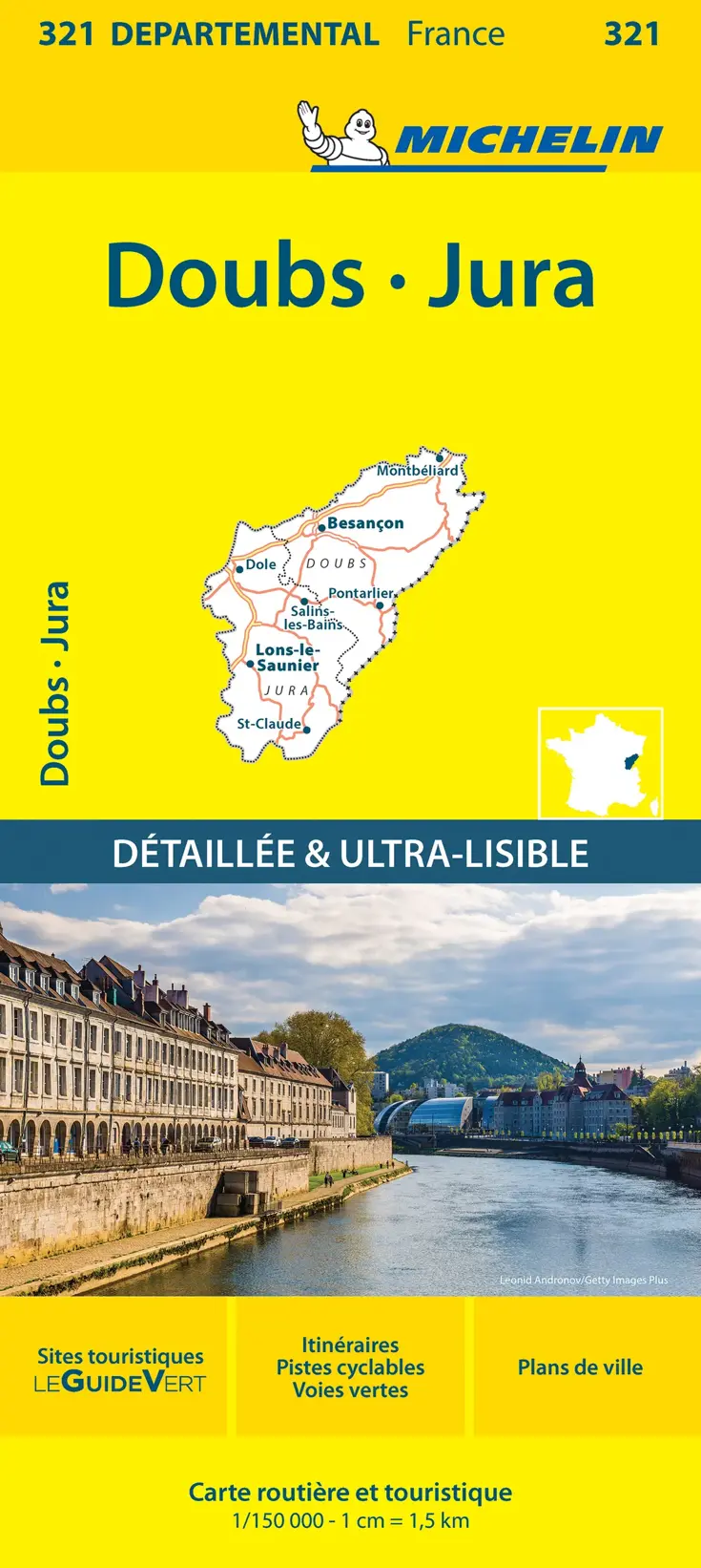 Wegenkaart Local 321 Doubs - Jura