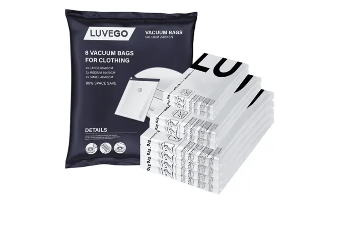 Luvego - Vacuümzakken voor Kleding - 8-Pack