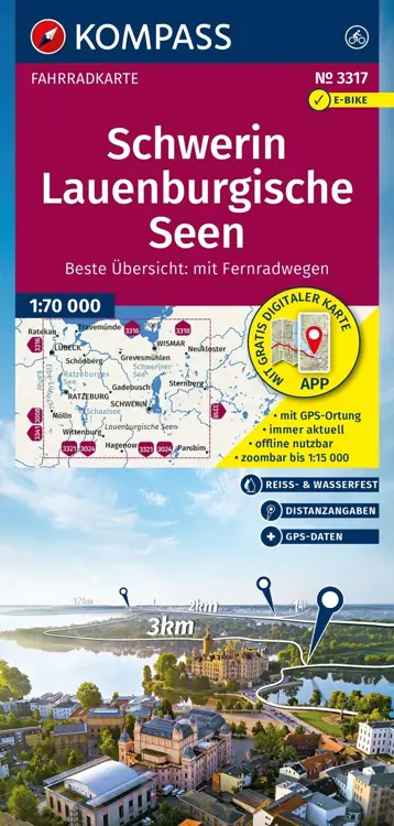 Fietskaart FK 3317 Schwerin