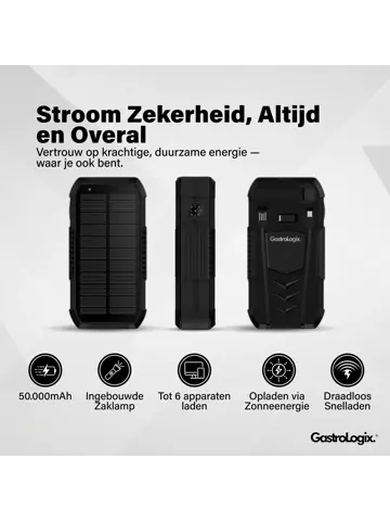 Solar Powerbank Incl. Handslinger 50.000mAh