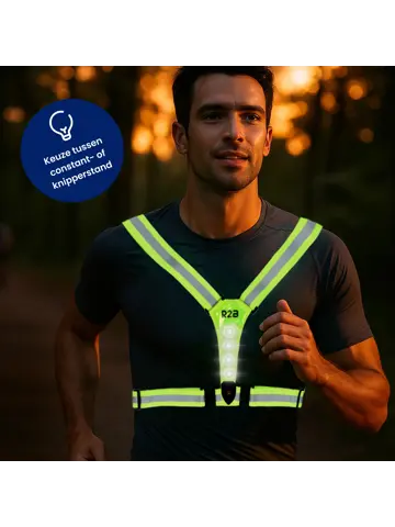Hardloopvest met verlichting oplaadbaar