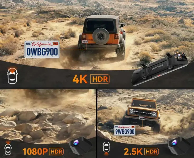 G900 Tripro bumper 3CH 4K Wifi GPS 256gb Mirror