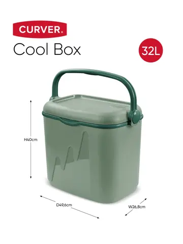 Curver Koelbox 32L - 49.6x26.8x40cm - Groen