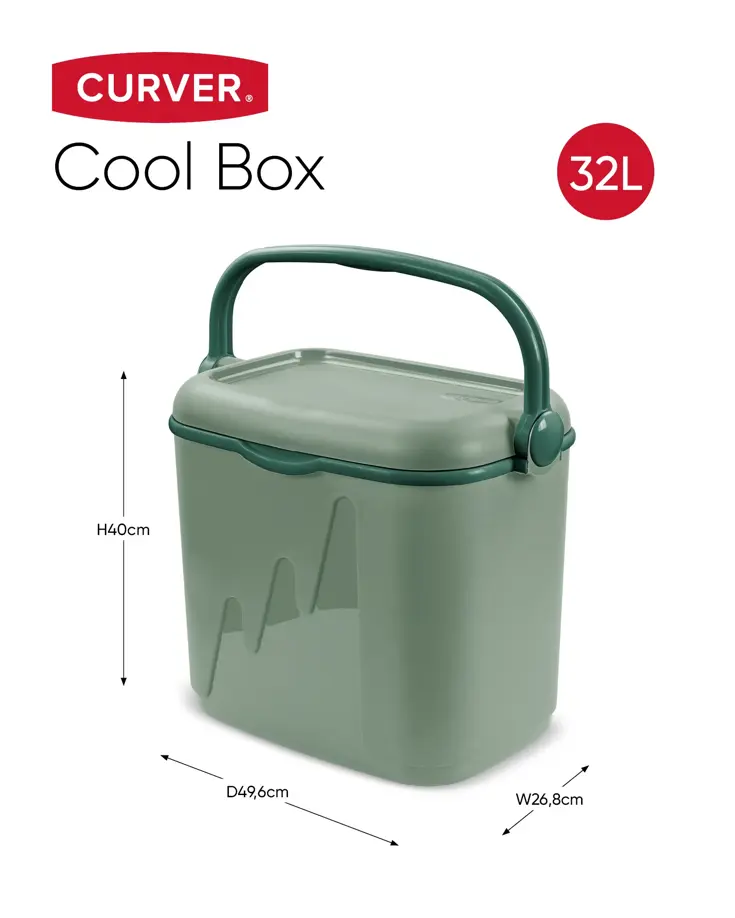 Curver Koelbox 32L - 49.6x26.8x40cm - Groen