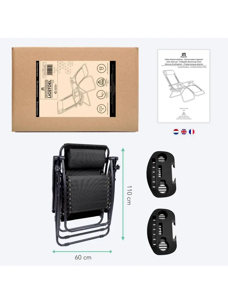 LifeGoods Opvouwbare Tuinstoel