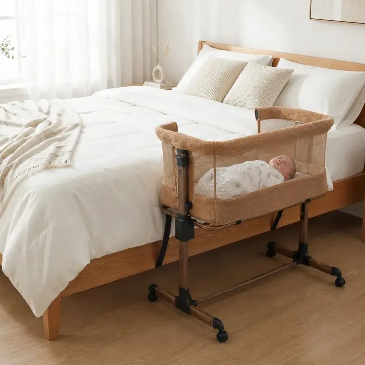 Snoozy Teddy Co Sleeper - Verstelbaar frame