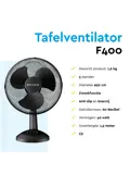 Tafelventilator 30 cm - 3 snelheden - 40 Watt