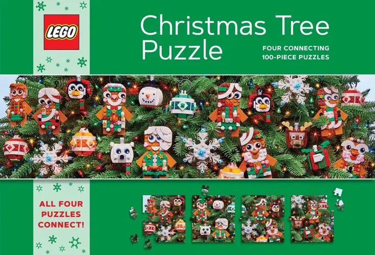 LEGO® Christmas Tree Puzzle (4 x 100 stukjes)