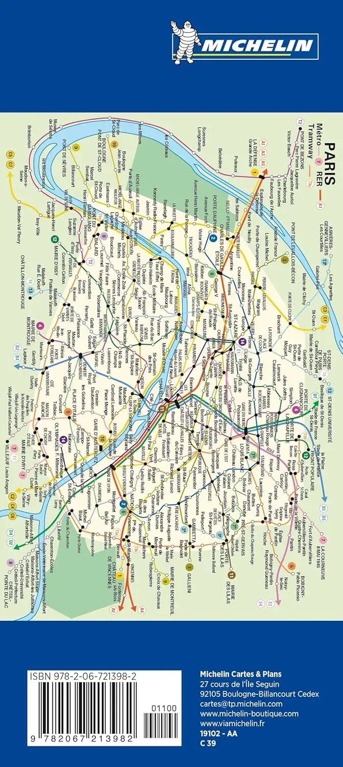 Stadsplattegrond 102 Parijs
